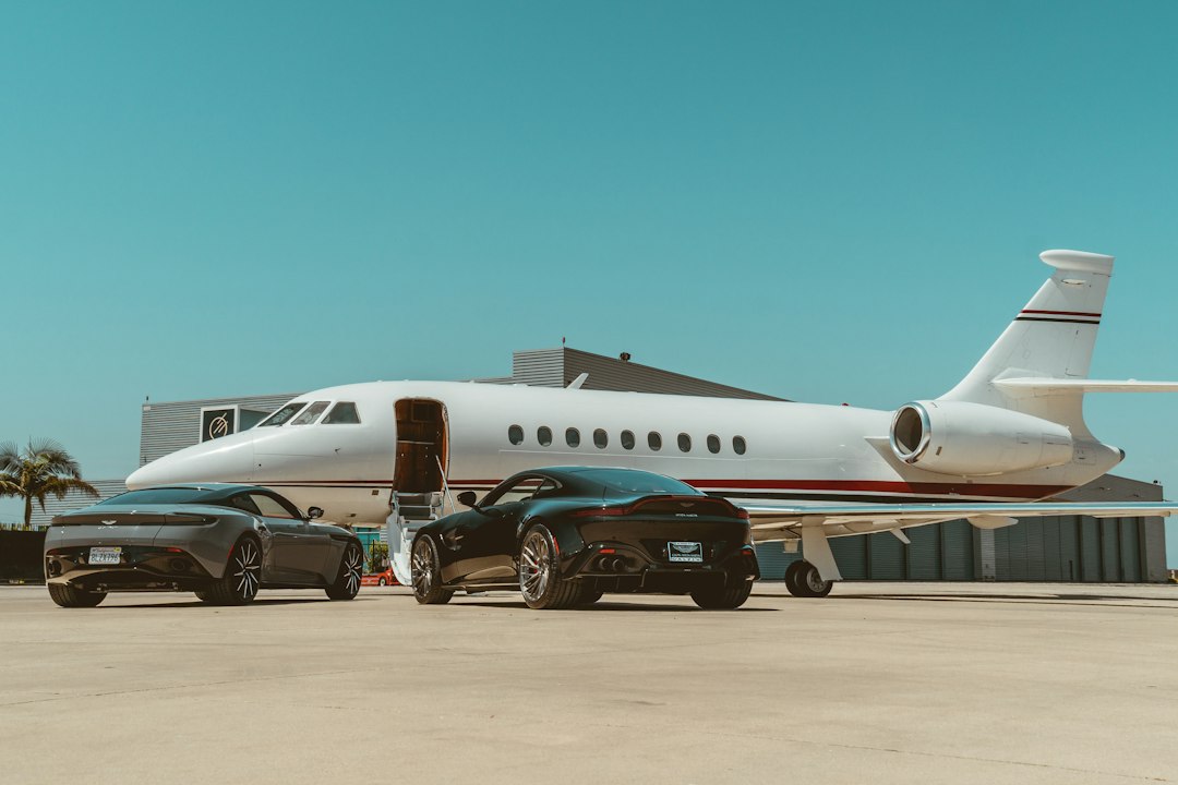 Jet aircraft preparing for departure on airport runway